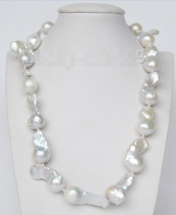 FREE shipping>>> >>> Genuine 17" 35mm white Reborn keshi pearls necklace 925 silver clasp e2148 6.07 
FREE shipping>>> >>> Genuine 17" 35mm white Reborn keshi pearls necklace 925 silver clasp e2148 6.07