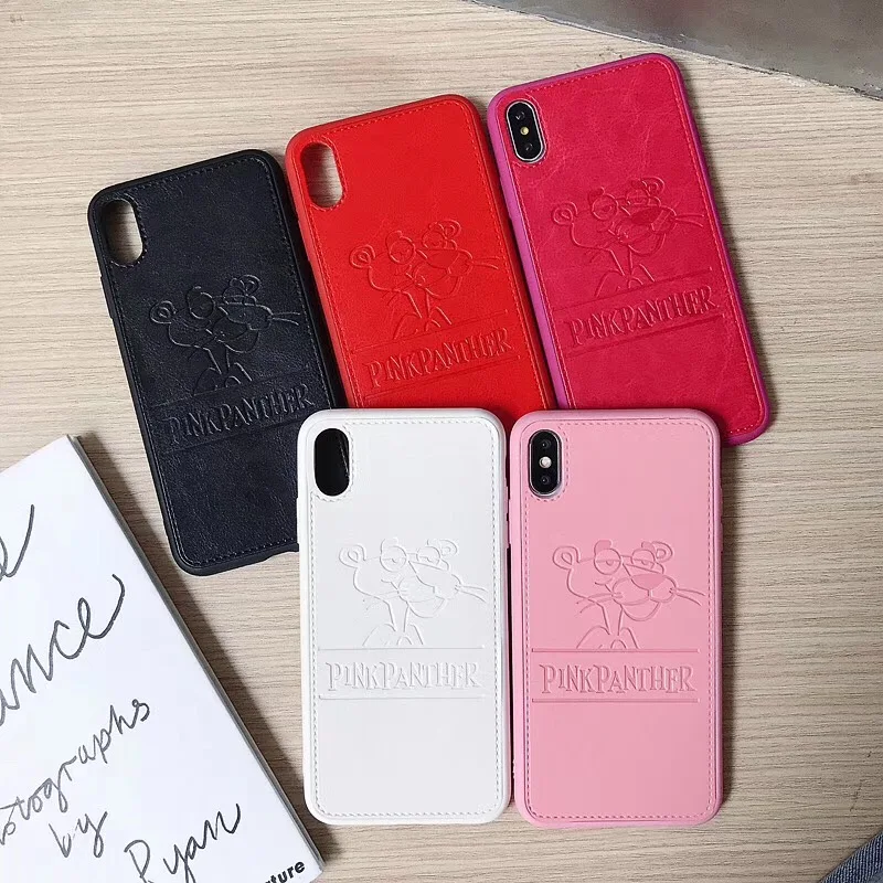 Fashion Pink Panther leopard leather 3D relief phone case for Apple iphone X XS Max Xr 7 8 6 6s Plus Victoria soft secret Cover
Fashion Pink Panther leopard leather 3D relief phone case for Apple iphone X XS Max Xr 7 8 6 6s Plus Victoria soft secret Cover