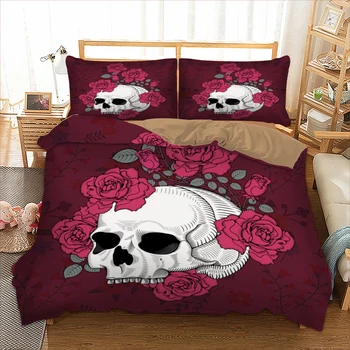 Red rose printed bedding set single Double queen Sizes Duvet Cover set with pillowcases polyester skull bedding set new 3pcs
Red rose printed bedding set single Double queen Sizes Duvet Cover set with pillowcases polyester skull bedding set new 3pcs