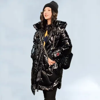 Winter Glossy Down Coat Women New Fashion Brand Plus Size Loose Hooded Warm Down Jacket Women Irregular Parkas Coat Female 397
Winter Glossy Down Coat Women New Fashion Brand Plus Size Loose Hooded Warm Down Jacket Women Irregular Parkas Coat Female 397