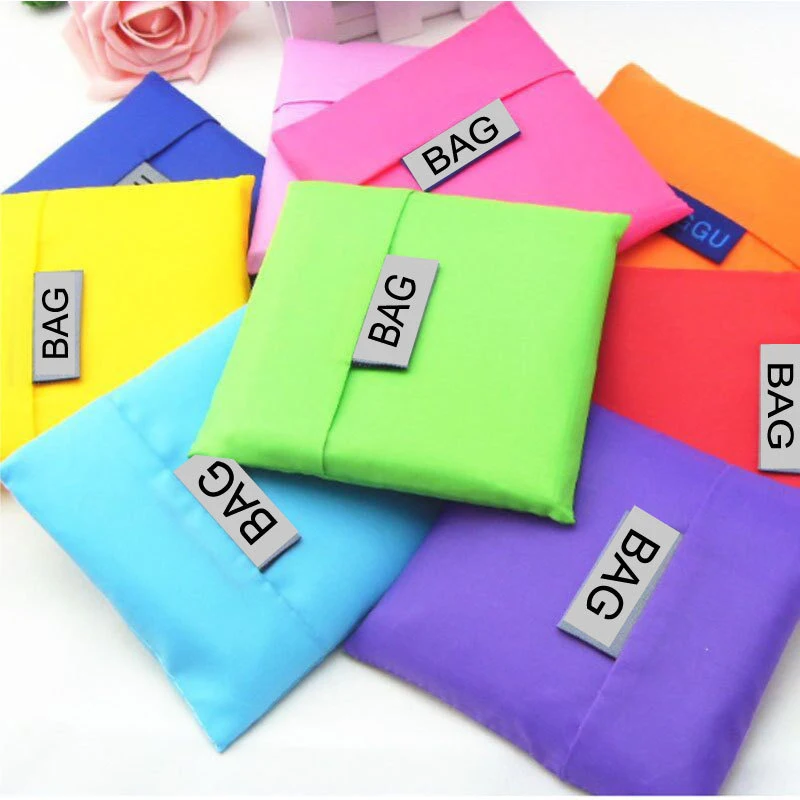 70PCS / LOT Shopping Bag Foldable Green Environmental Storage Bag Reusable Tote Pouch Nylon Pure Color Handbags
70PCS / LOT Shopping Bag Foldable Green Environmental Storage Bag Reusable Tote Pouch Nylon Pure Color Handbags