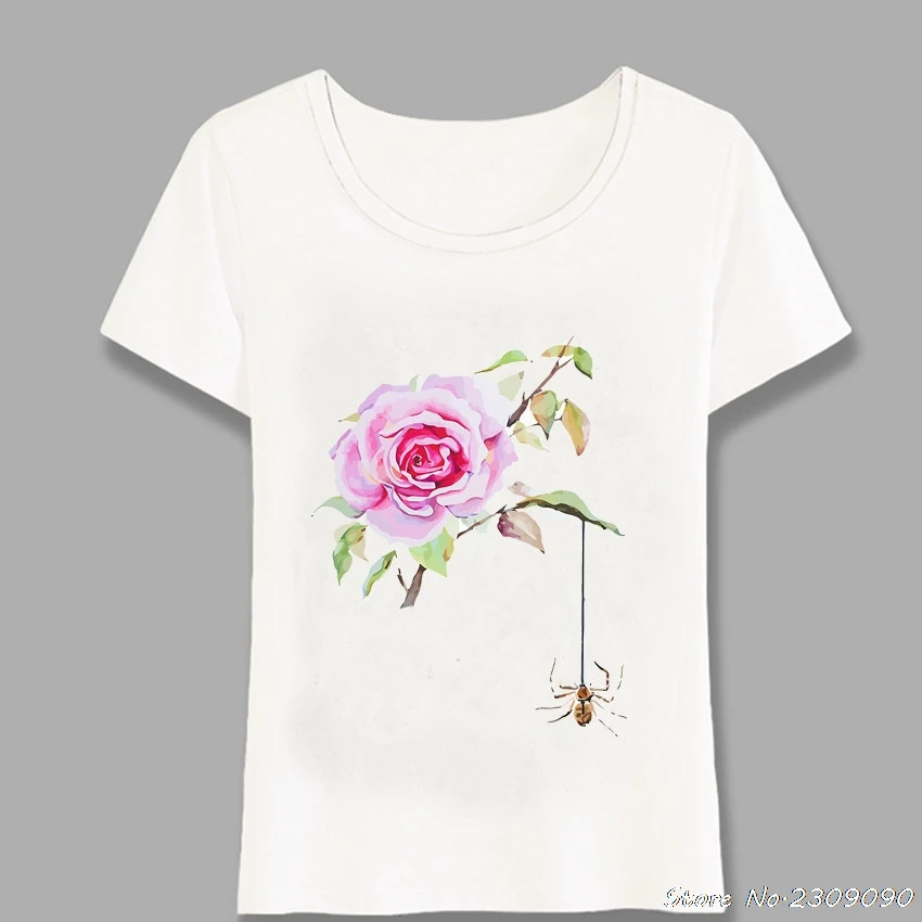 Акварель розовый природного жизни футболка женская летняя натуральный