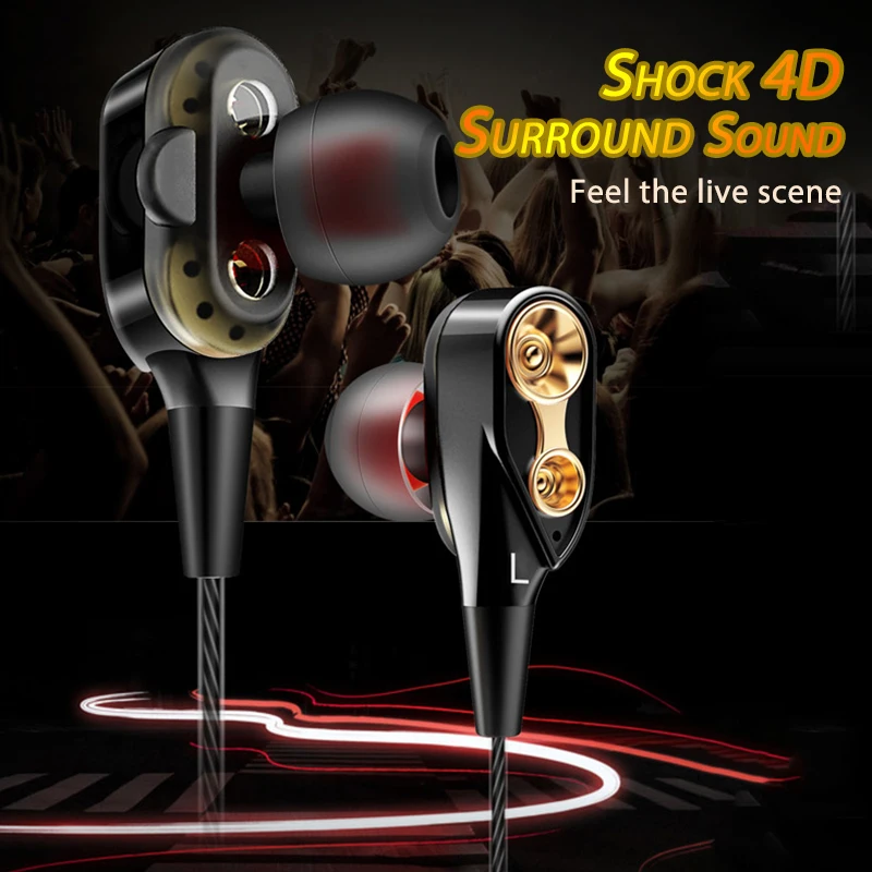 Dual Drive Stereo In-Ear Earphones with Microphone Computer Wired Earbuds 3.5mm With Mic For Meizu Xiaomi Sony
Dual Drive Stereo In-Ear Earphones with Microphone Computer Wired Earbuds 3.5mm With Mic For Meizu Xiaomi Sony