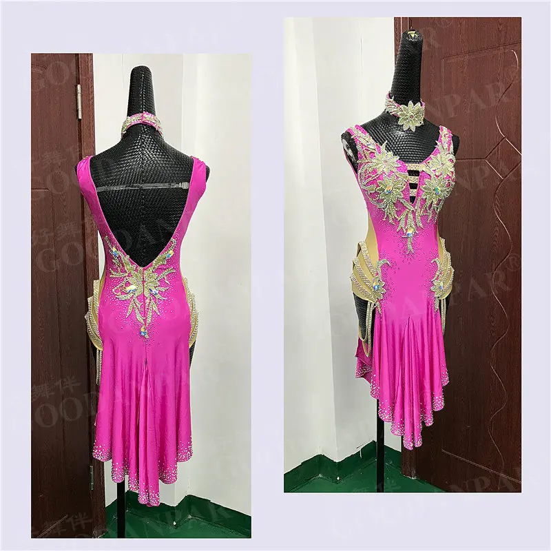 GOODANPAR women Sleeveless Lycra Lace Latin Dance Competition Dress with bodysuit bra cups necklace Samba Salsa Dance Wear
GOODANPAR women Sleeveless Lycra Lace Latin Dance Competition Dress with bodysuit bra cups necklace Samba Salsa Dance Wear