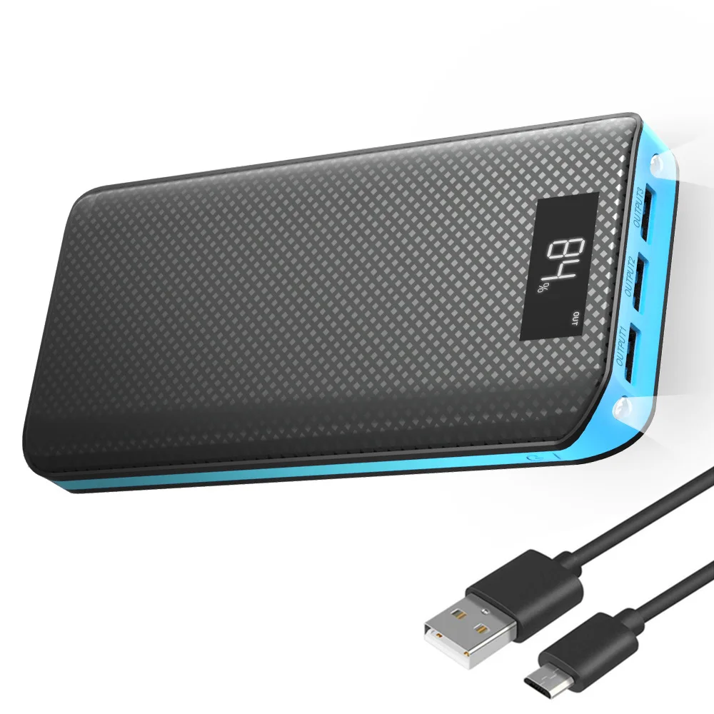 20000mAh Power Bank Portable External Battery Charger Pack with LCD Display, 3 USB Output for iPhone Samsung Galaxy Xiaomi
20000mAh Power Bank Portable External Battery Charger Pack with LCD Display, 3 USB Output for iPhone Samsung Galaxy Xiaomi