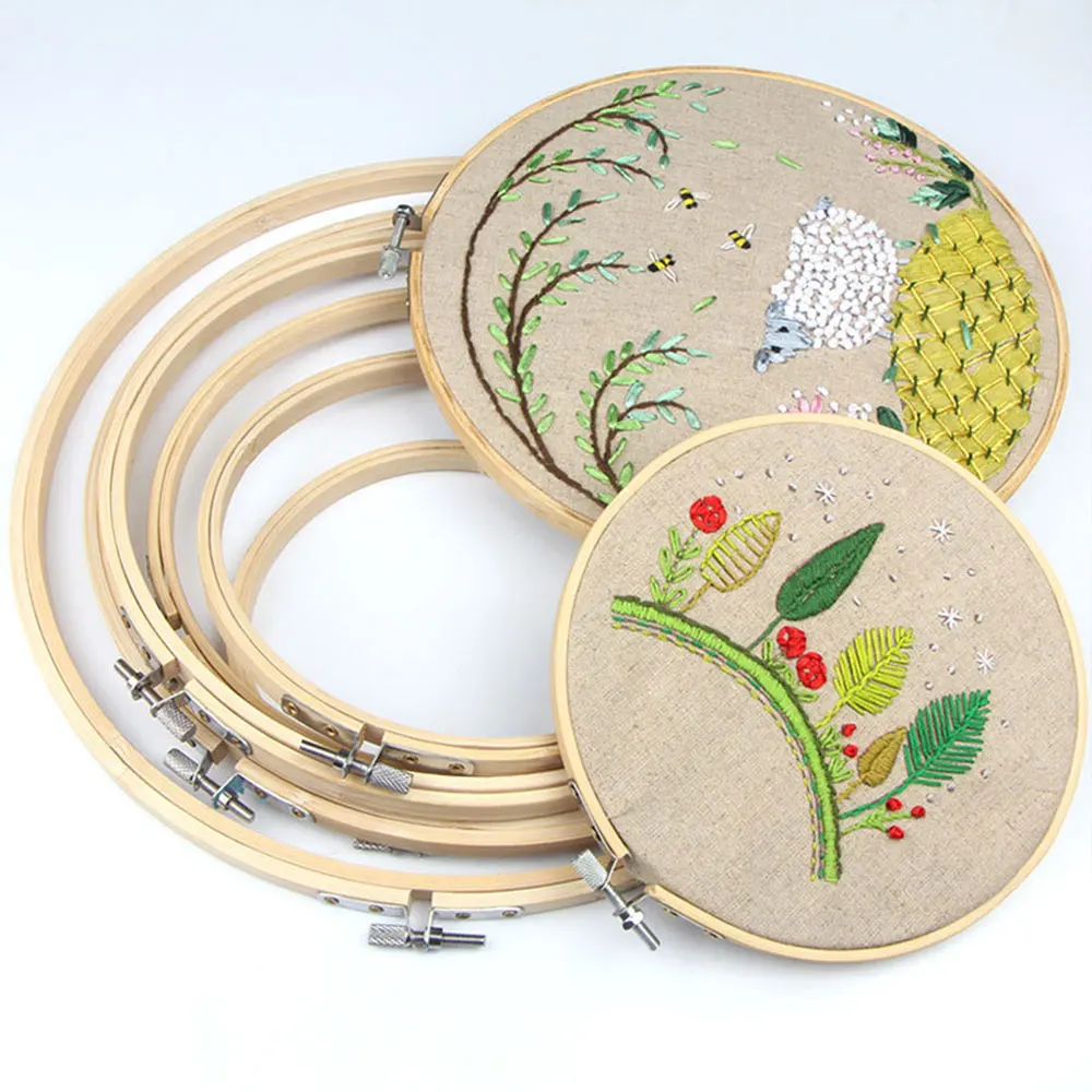 2019 Light Yellow Round Frame Practical DIY Embroidery Hoop for Gadgets Drop Shipping | Дом и сад