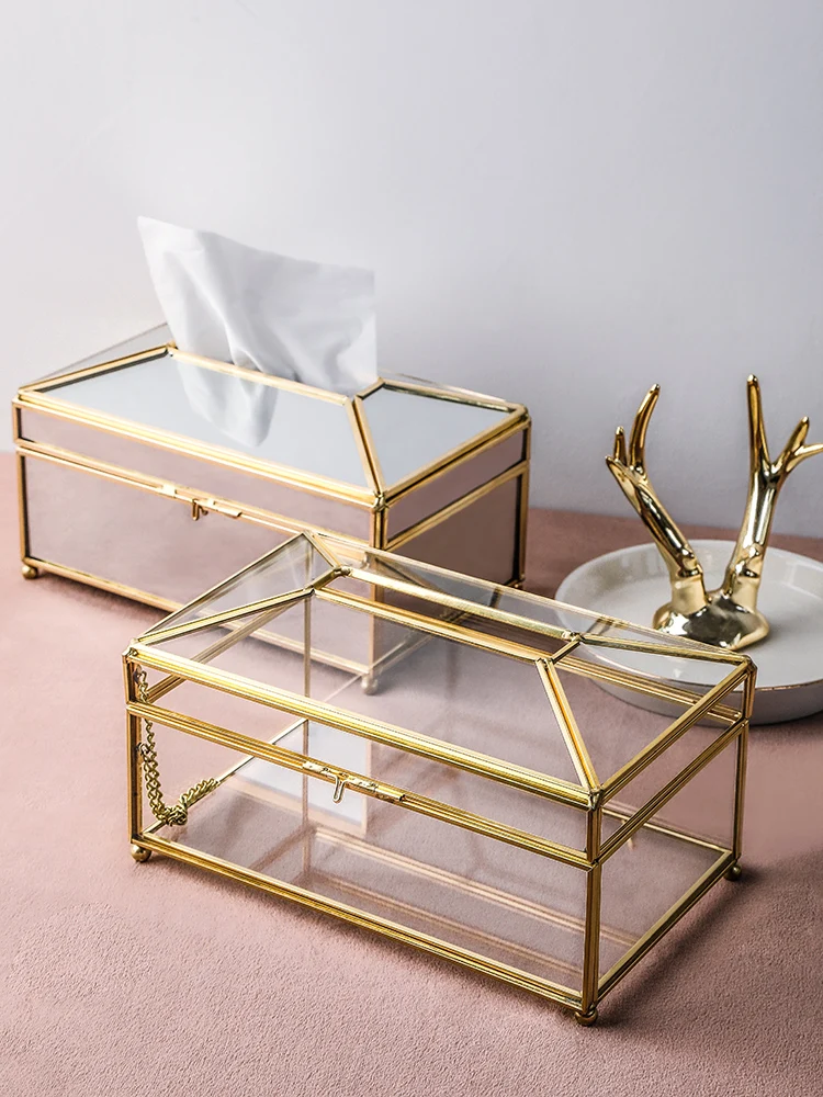 Transparent Glass Tissue Box, European Light Luxury Mirror Paper Tray, Creative Household Storage Box
Transparent Glass Tissue Box, European Light Luxury Mirror Paper Tray, Creative Household Storage Box