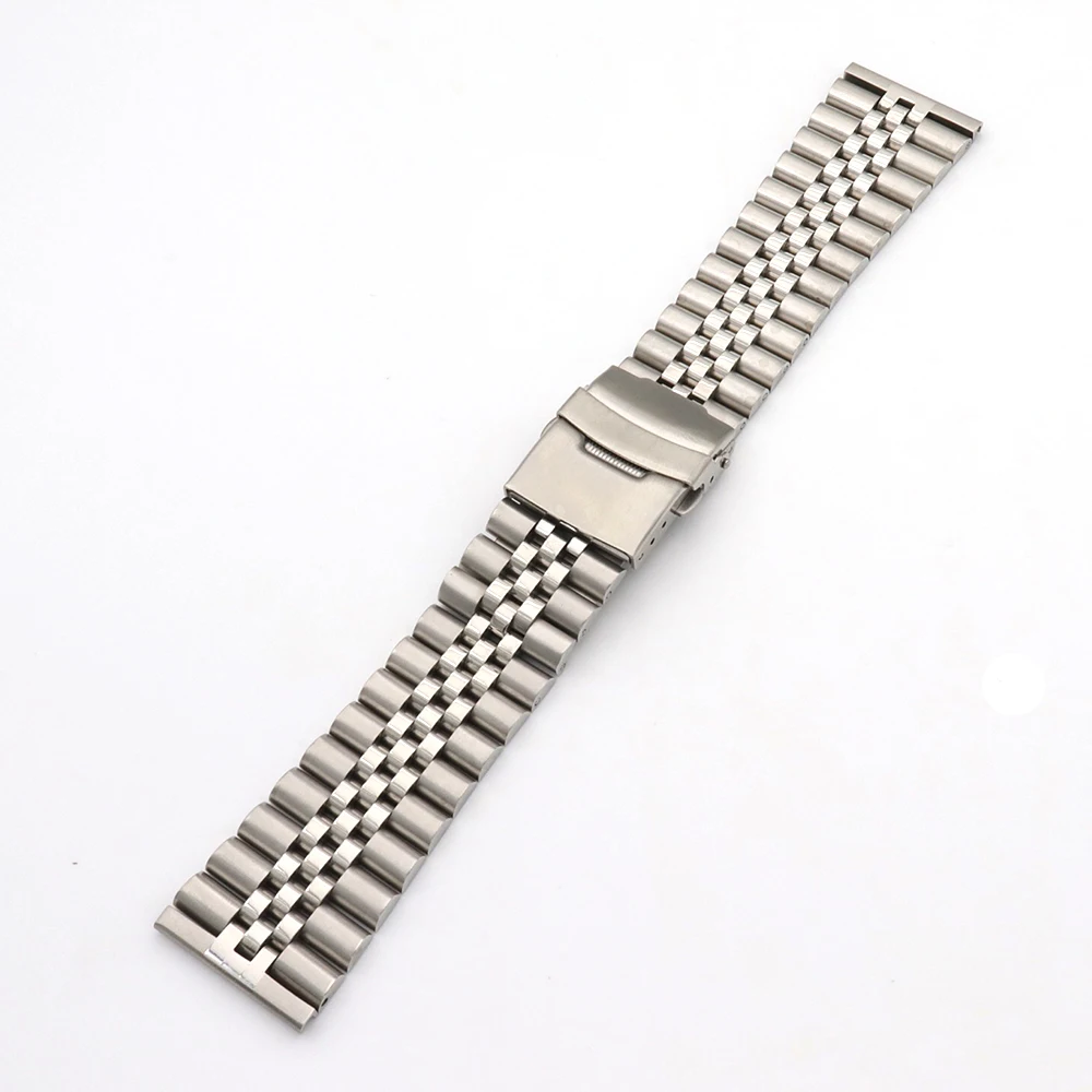 22 24mm Silver Top Stainless Steel Jubilee Bracelet Wristband Exchange Watchband Watch Band Belt Loop With Double Push Clasp
22 24mm Silver Top Stainless Steel Jubilee Bracelet Wristband Exchange Watchband Watch Band Belt Loop With Double Push Clasp