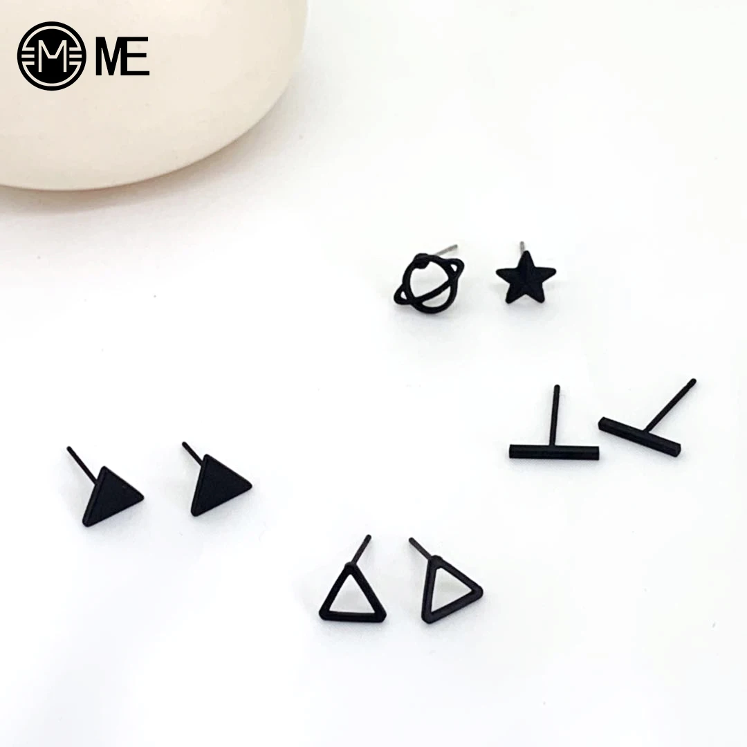 Black Mini Triangle Pattern Rotating Earring Punk Simple T-shirt Earring Trendy Cosmic Planet Small Star Earrings Women Jewelry
Black Mini Triangle Pattern Rotating Earring Punk Simple T-shirt Earring Trendy Cosmic Planet Small Star Earrings Women Jewelry