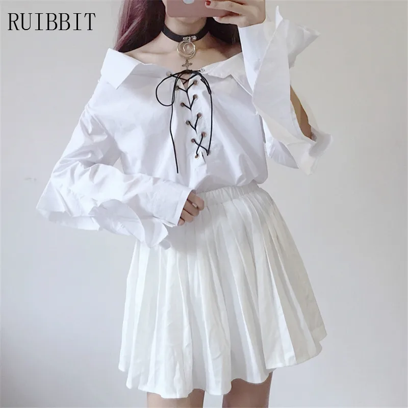 New Spring Autumn Preppy Harajuku White Shirts Women Sweet Girl Lolita Blouse Lace-Up Long Sleeve Shirts Casual Female Top
New Spring Autumn Preppy Harajuku White Shirts Women Sweet Girl Lolita Blouse Lace-Up Long Sleeve Shirts Casual Female Top