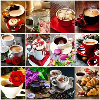 AZQSD Diamond Painting Coffee Cup Diamond Embroidery Flowers Kitchen Diamond Mosaic Scenery Picture Of Rhinestones Needlework
AZQSD Diamond Painting Coffee Cup Diamond Embroidery Flowers Kitchen Diamond Mosaic Scenery Picture Of Rhinestones Needlework