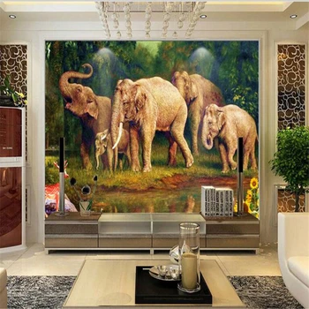 beibehang Large custom wallpaper beautiful elephant oil painting living room TV background wall picture material design
beibehang Large custom wallpaper beautiful elephant oil painting living room TV background wall picture material design