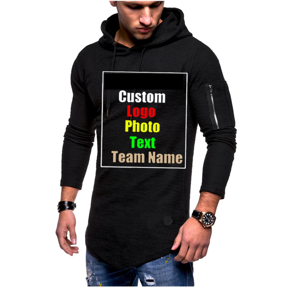Custom Slim Hooded T Shirt print Logo Photo design Text Men's Bamboo Fiber Tops plus size Tees camisas Spring Bodybuilding Homme
Custom Slim Hooded T Shirt print Logo Photo design Text Men's Bamboo Fiber Tops plus size Tees camisas Spring Bodybuilding Homme