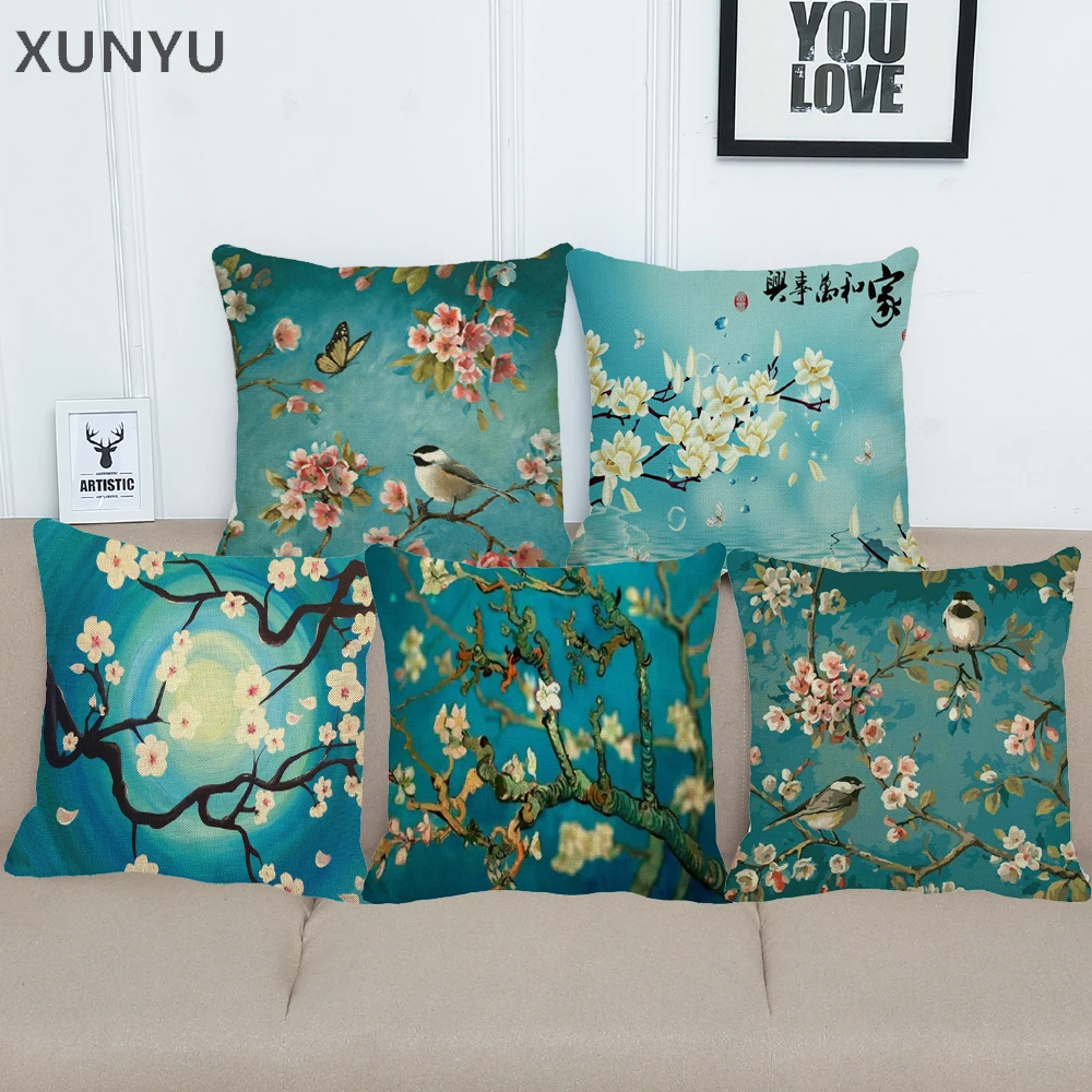 XUNYU Chinese Style Plum Printing Linen Pillowcase Home Sofa Square Pillow Case Chair Decorative Cushion Cover 45X45cm BZ205
XUNYU Chinese Style Plum Printing Linen Pillowcase Home Sofa Square Pillow Case Chair Decorative Cushion Cover 45X45cm BZ205