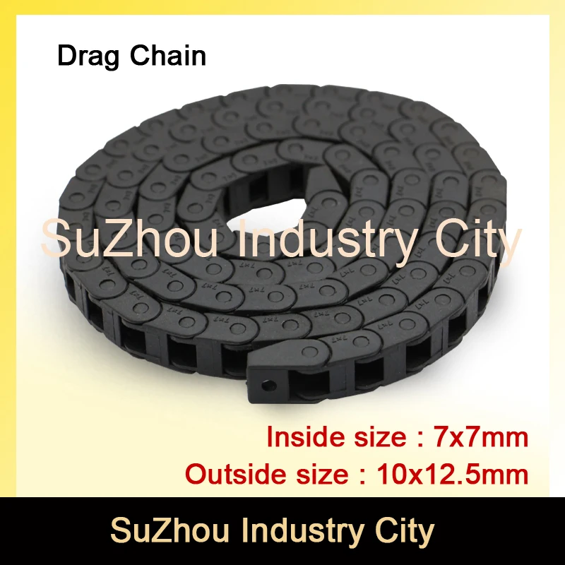 7x7mm L1000mm Plastic Cable Drag Chain Wire Carrier with end connectors plastic towline CNC Mill Router Machine non opening
7x7mm L1000mm Plastic Cable Drag Chain Wire Carrier with end connectors plastic towline CNC Mill Router Machine non opening