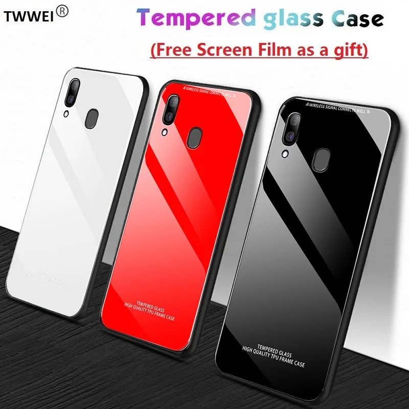 Protective Glass Phone Case for Samsung Galaxy A30 Case Cover Bumper Coque Samsung A30 Glass Case Back Cover Housing
Protective Glass Phone Case for Samsung Galaxy A30 Case Cover Bumper Coque Samsung A30 Glass Case Back Cover Housing