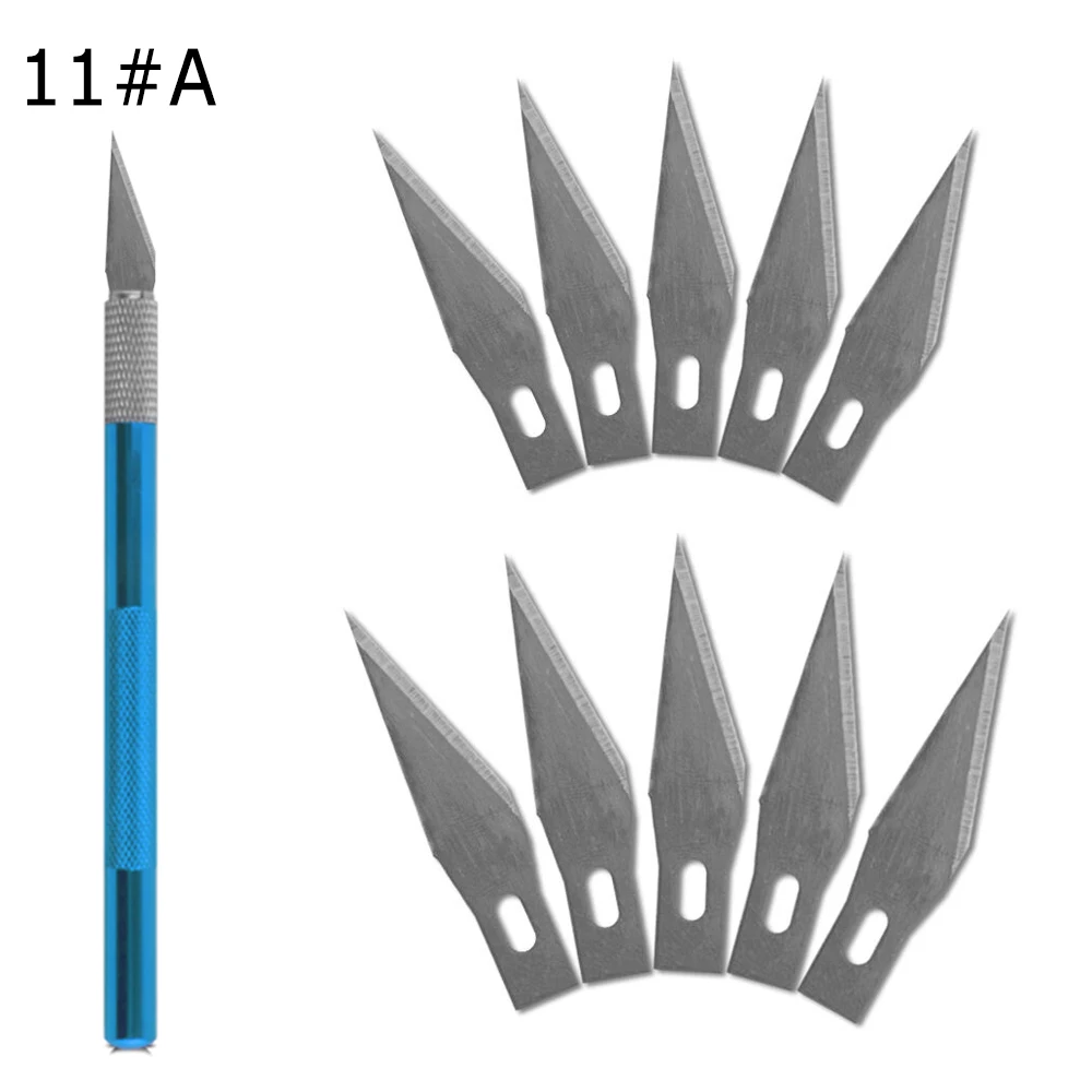 1 Knife Handle with 10 Blade Replacement 11# PCB Repair Wood Carving Tools Sculpture Engraving Knife DIY Cutting Tool
1 Knife Handle with 10 Blade Replacement 11# PCB Repair Wood Carving Tools Sculpture Engraving Knife DIY Cutting Tool