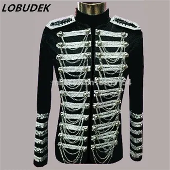 Men Court Dress Sequins Jacket Blazers Leopard Coat Prom Party Stage Costume Nightclub Male Singer Host Performance Clothing
Men Court Dress Sequins Jacket Blazers Leopard Coat Prom Party Stage Costume Nightclub Male Singer Host Performance Clothing