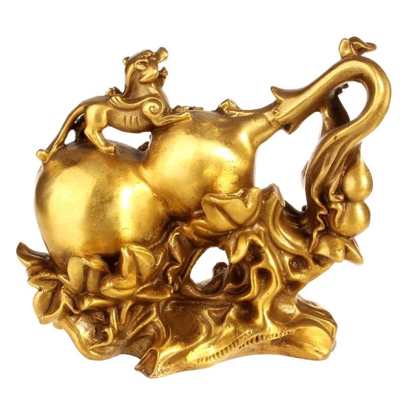 crafts copper Bronze art Copper pi xiu lucky gourd decoration lucky fortune macrobian rich
crafts copper Bronze art Copper pi xiu lucky gourd decoration lucky fortune macrobian rich