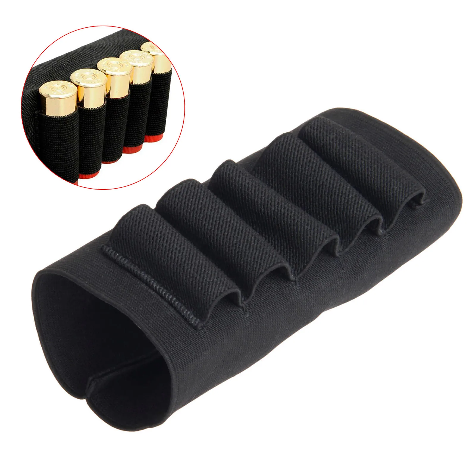 Hunting Tactical Elastic Nylon Airsoft Rifle Shotgun Pouch 5 Butts Cartridges Stock Shell Holder Ammunition Carrier Bag 15*9.5cm
Hunting Tactical Elastic Nylon Airsoft Rifle Shotgun Pouch 5 Butts Cartridges Stock Shell Holder Ammunition Carrier Bag 15*9.5cm