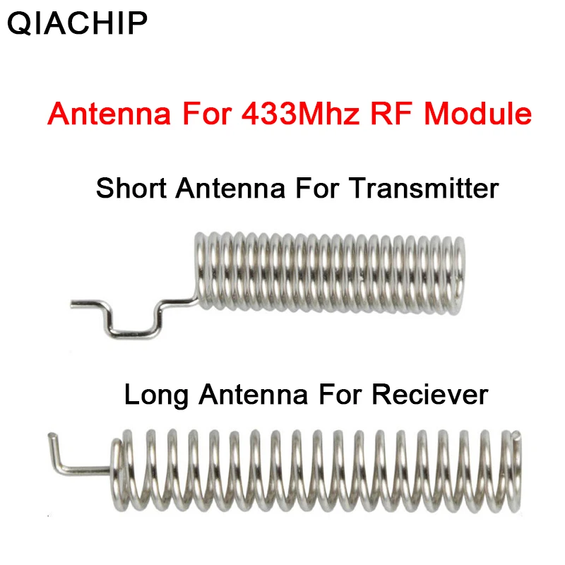 QIACHIP 2pcs 433MHz RF Spring Antenna RF Receiver Transmitter Module 433 MHZ For Smart Home Light Wireless Remote Control Switch
QIACHIP 2pcs 433MHz RF Spring Antenna RF Receiver Transmitter Module 433 MHZ For Smart Home Light Wireless Remote Control Switch
