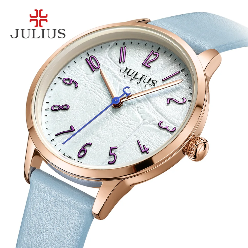2018 Summer Top Fashion Brand Designer New Relojes Mujer Candy Color Japan Leather design Dial Quartz Watch Julius Montre JA-987
2018 Summer Top Fashion Brand Designer New Relojes Mujer Candy Color Japan Leather design Dial Quartz Watch Julius Montre JA-987