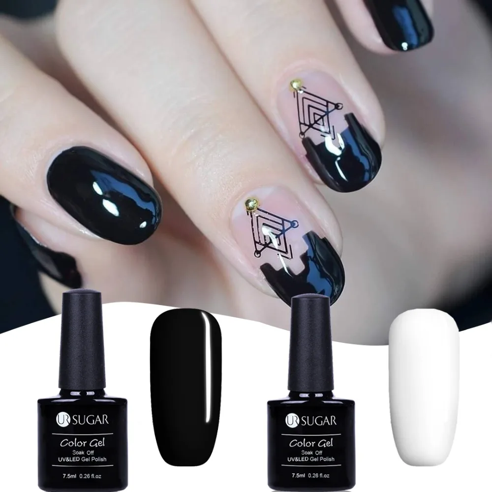 UR SUGAR 4 Pieces/lot Black White Color Gel Set Base Coat Top Coat Gel UV LED Gel Varnis Soak Off Gel Polish Pedicure Nail Art
UR SUGAR 4 Pieces/lot Black White Color Gel Set Base Coat Top Coat Gel UV LED Gel Varnis Soak Off Gel Polish Pedicure Nail Art
