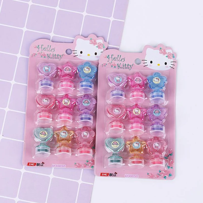 9 Pcs/set Cute Mini Hello Kitty 9 In 1 Set Self-Inking Flower Heart Star Plastic Stamps Scrapbooking Stationery Kids Prize Gift
9 Pcs/set Cute Mini Hello Kitty 9 In 1 Set Self-Inking Flower Heart Star Plastic Stamps Scrapbooking Stationery Kids Prize Gift