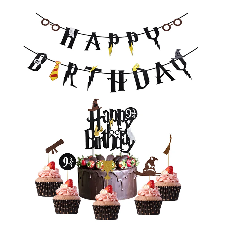 Harry Potter Party Supplies DIY Happy Birthday Flag Banners Set Cake Topper Decor Birthday Party Decoration Kids Favors Supplies
Harry Potter Party Supplies DIY Happy Birthday Flag Banners Set Cake Topper Decor Birthday Party Decoration Kids Favors Supplies