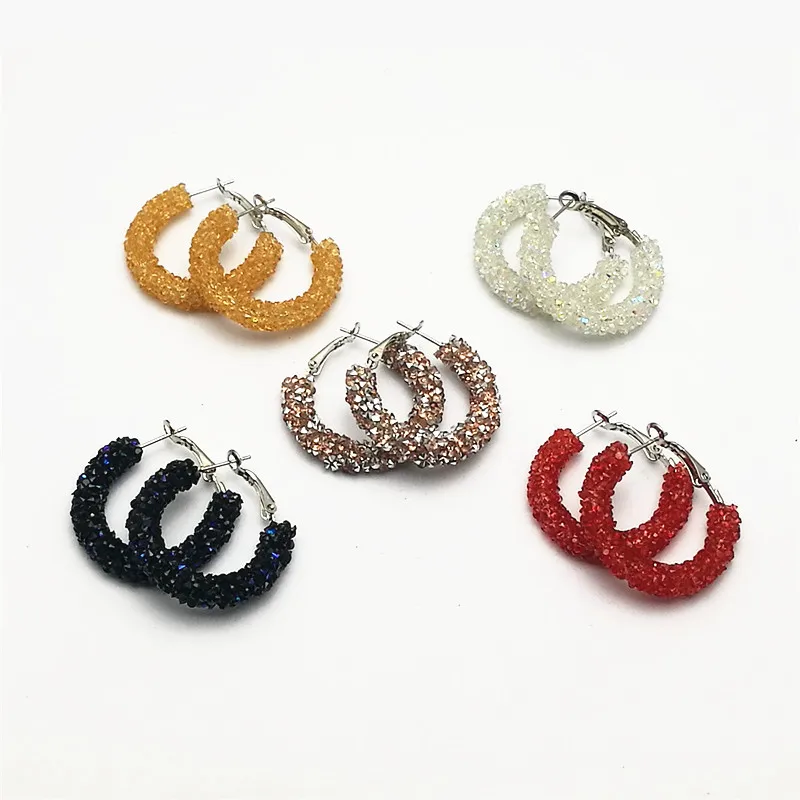Women Fashion Shiny Personality Crystal Goldplated Glitter Hoop Earrings Ladies Creative Jewelry Birthday Party Gift Trendy
Women Fashion Shiny Personality Crystal Goldplated Glitter Hoop Earrings Ladies Creative Jewelry Birthday Party Gift Trendy