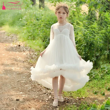 Half Sleeve High Low Flower Girls Dress For Wedding Sheer Neck Elegant Pageant Gowns ZF106
Half Sleeve High Low Flower Girls Dress For Wedding Sheer Neck Elegant Pageant Gowns ZF106