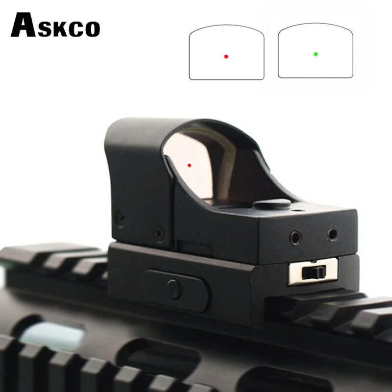 Askco Compact Tactical Hunting Parallax Free Mini Micro Reflex Holographic Red Green Dot Sight Scope 20mm Weaver Rail Mount
Askco Compact Tactical Hunting Parallax Free Mini Micro Reflex Holographic Red Green Dot Sight Scope 20mm Weaver Rail Mount