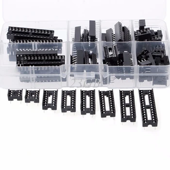 DIP IC Sockets Adaptor Solder Type Socket Kit 6 8 14 16 18 20 24 28 Pins 66 PCS/SET M10
DIP IC Sockets Adaptor Solder Type Socket Kit 6 8 14 16 18 20 24 28 Pins 66 PCS/SET M10