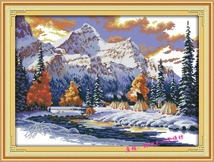 Needlework,DIY DMC Cross stitch,Set For Embroidery kit,Scenic Snow Mountains Famous Pattern Counted Cross-Stitch Home Wall Decor
Needlework,DIY DMC Cross stitch,Set For Embroidery kit,Scenic Snow Mountains Famous Pattern Counted Cross-Stitch Home Wall Decor