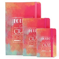 Creative Watercolor Hard Cover A5 A6 A7 Notebook Simple Line Ruled Journal Notebooks Writing Pads Color Random image