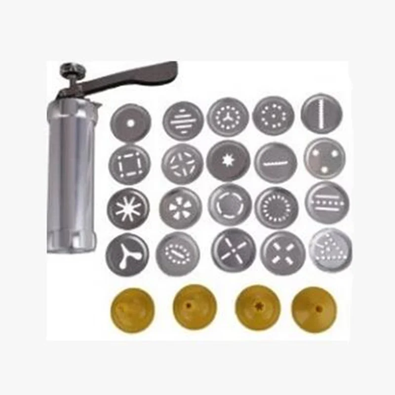 1set = 20 Molds + 4 Nozzles Stainless Cookies pressure aluminum gun squeeze Pastry tips baking tool kitchen accessories
1set = 20 Molds + 4 Nozzles Stainless Cookies pressure aluminum gun squeeze Pastry tips baking tool kitchen accessories