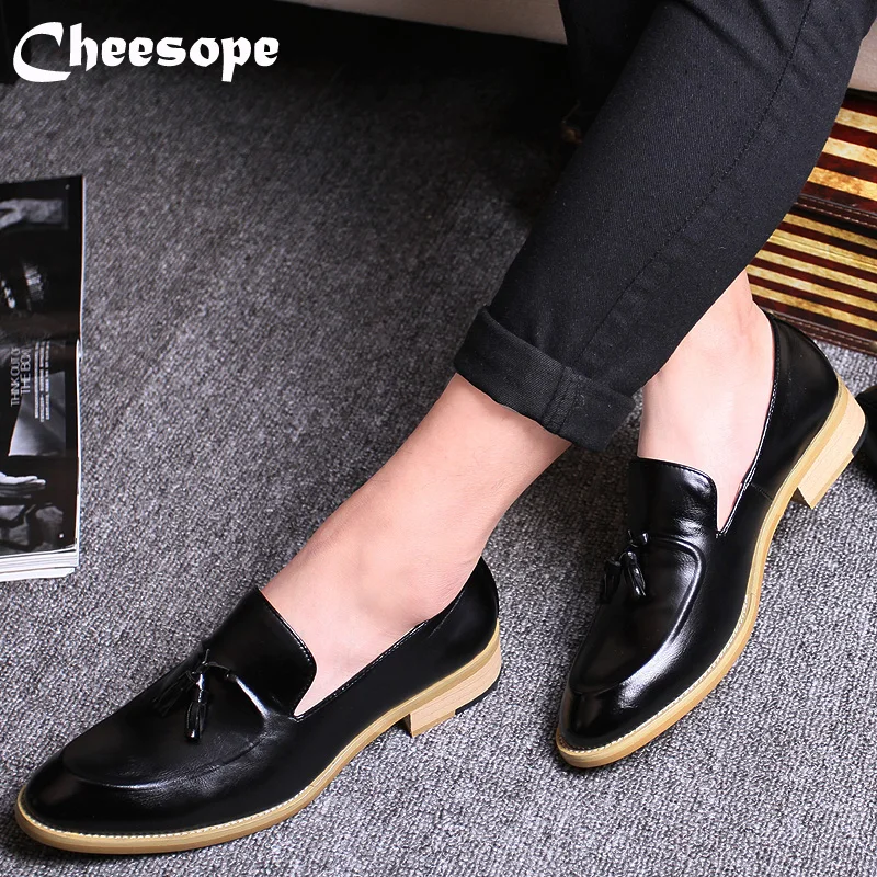 Men Genuine Leather Dress Shoes Oxford British Style Pointed Toe Formal Wedding Wood Bottom Slip-On casual Cow Leather Shoes
Men Genuine Leather Dress Shoes Oxford British Style Pointed Toe Formal Wedding Wood Bottom Slip-On casual Cow Leather Shoes