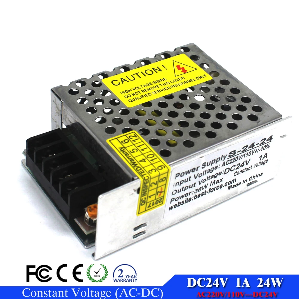 24W 24V DC Power Supply Switching 1A Led Driver For LED Strip Lamp Transformer 100-240V AC to DC12V Block Power With 3D Print
24W 24V DC Power Supply Switching 1A Led Driver For LED Strip Lamp Transformer 100-240V AC to DC12V Block Power With 3D Print