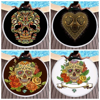Large Round Bath Towel Microfiber Sugar Skull Flowers Printed Beach Mat Women Accessories CircleTapestry Yoga Mat Travel Towels
Large Round Bath Towel Microfiber Sugar Skull Flowers Printed Beach Mat Women Accessories CircleTapestry Yoga Mat Travel Towels