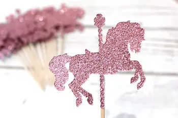 glitter Carousel horse Gold Cupcake Toppers magic Party Decor. picks Birthday wedding bridal baby shower
glitter Carousel horse Gold Cupcake Toppers magic Party Decor. picks Birthday wedding bridal baby shower