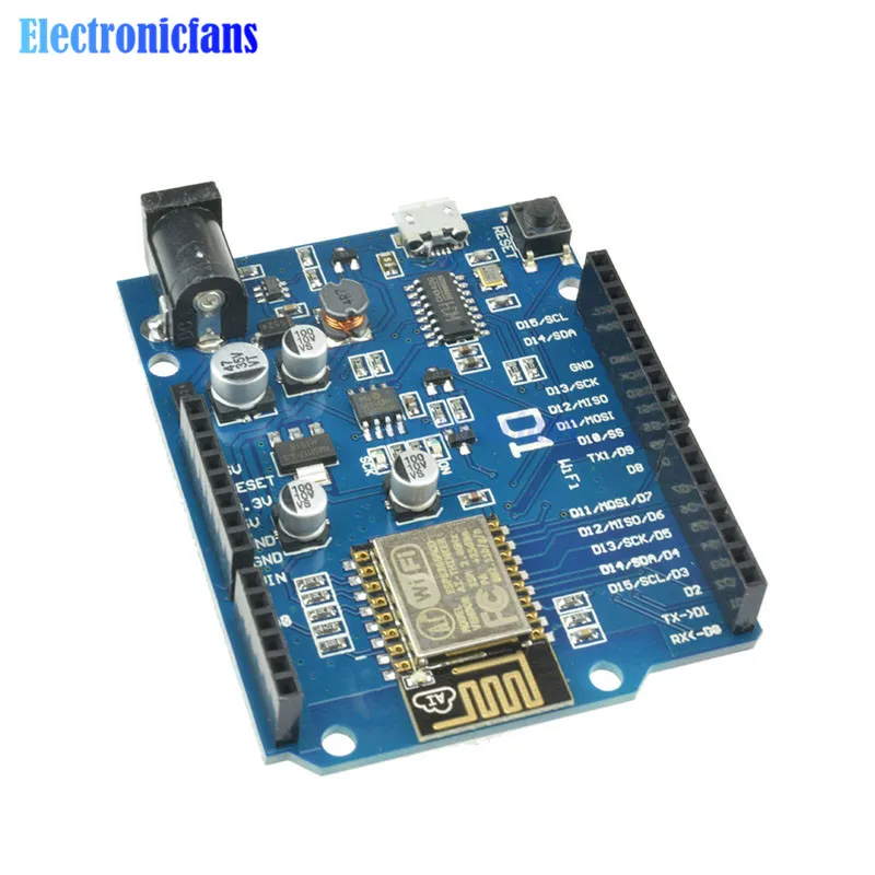 

ESP8266 ESP-12 ESP-12E Module Micro USB OTA WeMos D1 CH340 CH340G WiFi Development Board 3.3v 5v 1A For Arduino IDE UNO R3 ONE