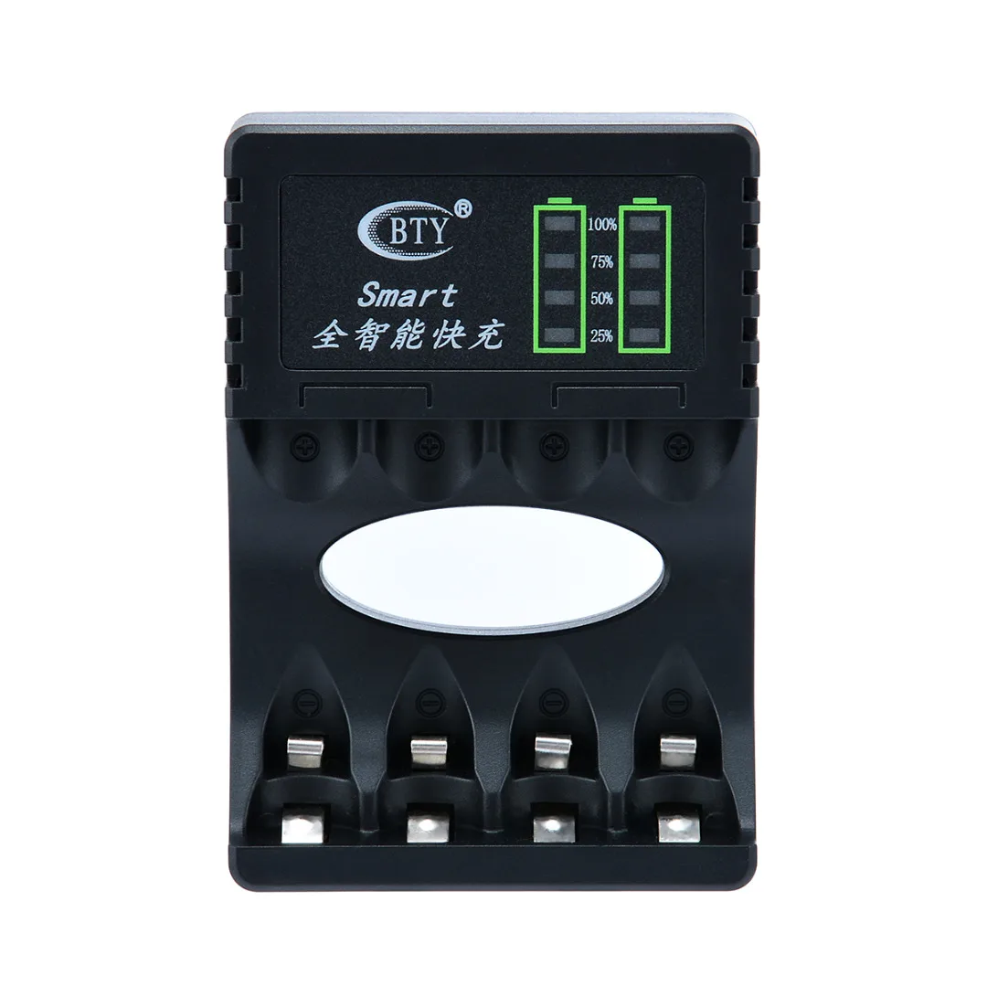 1pc 4 Slots LED Battery Charger Smart Rechargeable Battery Chargers 2 Colors For AA/AAA Ni-MH/Ni-Cd Rechargeable Battery