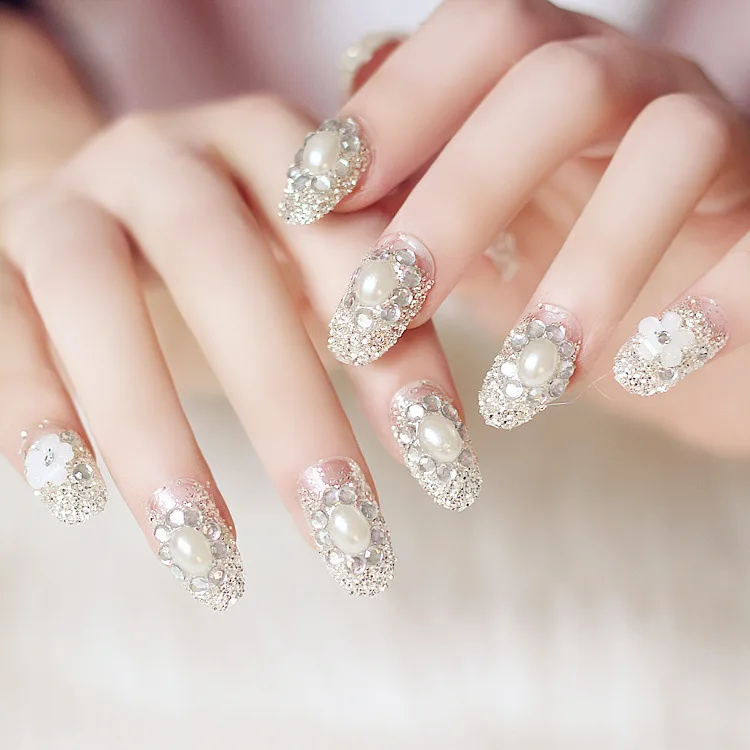 NEW 24pcs/set (Pre-glue) Fake Nails Sparkling rhinest Design Artificial French False Nails Tips Press on Nails with Glue Sticker
NEW 24pcs/set (Pre-glue) Fake Nails Sparkling rhinest Design Artificial French False Nails Tips Press on Nails with Glue Sticker