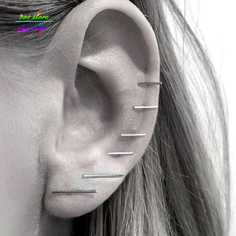 (3 Pair/Set ) New Minimalist Simple Gold/Silver/Black Plated Bar Stud Earrings For Women Bijoux Boucle d'oreille Party Earings
(3 Pair/Set ) New Minimalist Simple Gold/Silver/Black Plated Bar Stud Earrings For Women Bijoux Boucle d'oreille Party Earings