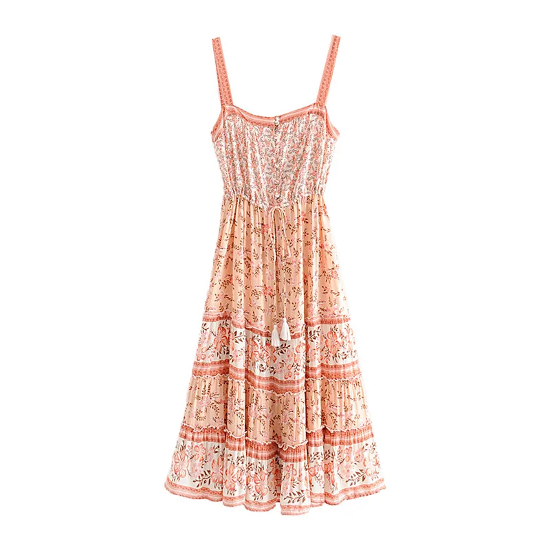 GYPSY Boho Chic Summer Vintage Floral Print Ruffles Strap Midi Dress Women Fashion Lace Up Tassel Beach Dresses Vestidos Mujer
GYPSY Boho Chic Summer Vintage Floral Print Ruffles Strap Midi Dress Women Fashion Lace Up Tassel Beach Dresses Vestidos Mujer