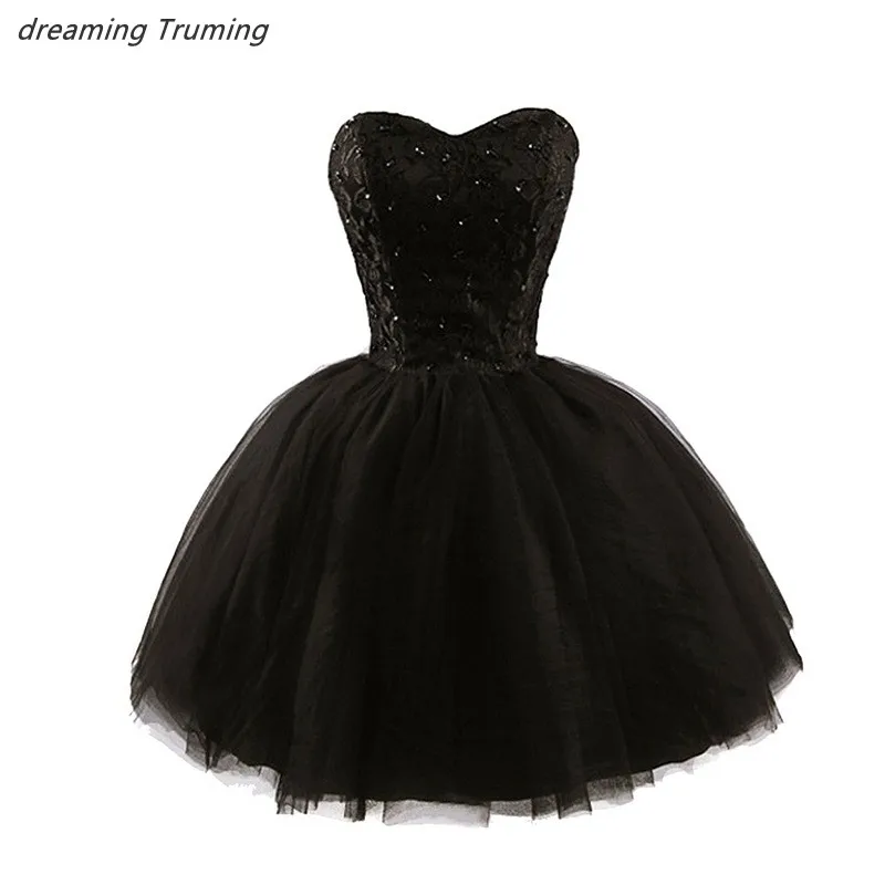 Vintage Lace Short Prom Dress 2019 Little Black Dress Mini Ball Gowns Puffy Skirt Tulle Party Gown Plus Size Cheap
Vintage Lace Short Prom Dress 2019 Little Black Dress Mini Ball Gowns Puffy Skirt Tulle Party Gown Plus Size Cheap