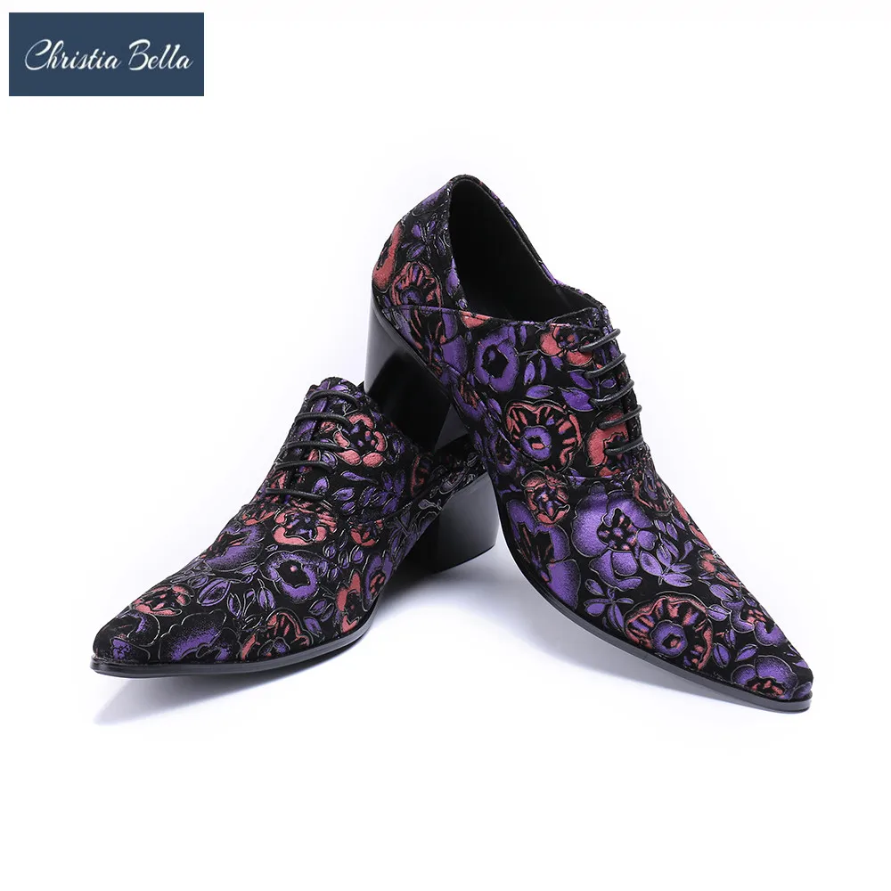 Christia Bella Men's Fashion Floral Lace-Up Dress Shoes Brand Designer 6cm Elevator Shoes for Men Purple Wedding Dress Shoes
Christia Bella Men's Fashion Floral Lace-Up Dress Shoes Brand Designer 6cm Elevator Shoes for Men Purple Wedding Dress Shoes