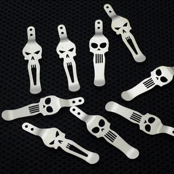 New Skull Design Knife button EDC DIY pocket clip Material Knife Clip Titanium alloy Knife Clip belt flashlight K sheath Clip
New Skull Design Knife button EDC DIY pocket clip Material Knife Clip Titanium alloy Knife Clip belt flashlight K sheath Clip
