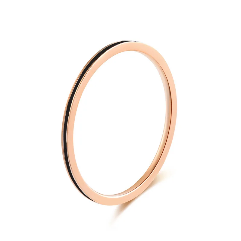 Fashion 1mm Fine Joint Black White Red Epoxy Titanium Steel Ring Classic Rose Gold Engagement Couple Rings For Women BXJ31
Fashion 1mm Fine Joint Black White Red Epoxy Titanium Steel Ring Classic Rose Gold Engagement Couple Rings For Women BXJ31