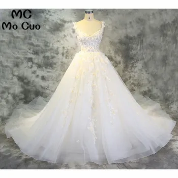 Luxuries 2018 Ball Gown Wedding Dresses Sleeveless Bridal Gowns Straps Appliques Flowers Beaded vestido de noiva Wedding Dress
Luxuries 2018 Ball Gown Wedding Dresses Sleeveless Bridal Gowns Straps Appliques Flowers Beaded vestido de noiva Wedding Dress
